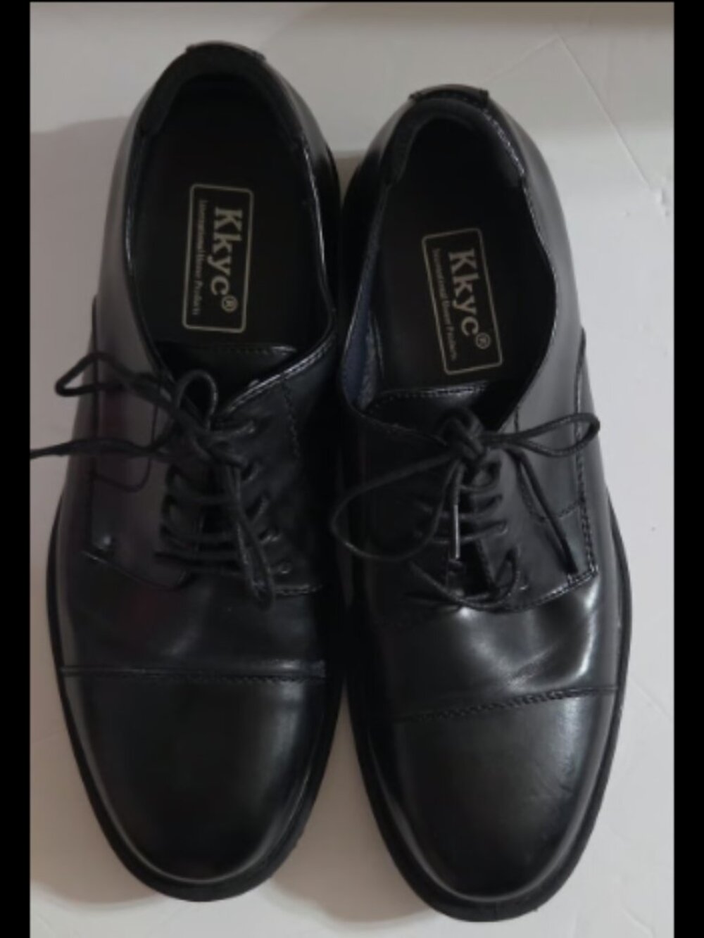KKVC Men's Black Lace-Up Oxford Dress Shoes
